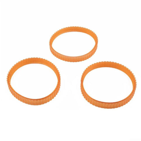 Three Pack Electric Planer Drive Belts 238mm By 9.6mm Double Cog Ribbed Replacement Kit For N1923BD 1900B FP0800 KP0810C BKP180 225007 Orange
