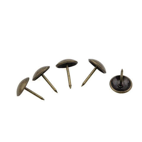 Top Shelf 100 Piece Set Of Antique Bronze Upholstery Nails And Decorative Furniture Tacks Featuring A Killer Burr Free Surface ideal for wood crafts.