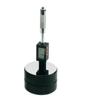 Portable Hardness Tester With Dead Accurate Readings And Slick One Hand Operation Straight Up Reliable Digital Material Testing Gauge for metal surfaces.