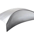 Curved metal sheet formed using 9 Pc Bead Roller Die Set For Metal Fabrication With 1 Polyurethane Wheel Includes Inside And Outside Offset Dies