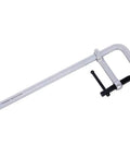 Get These Heavy Duty F Clamps For Serious DIY Projects And Woodworking Jobs Featuring Drop Forged Steel Construction Plus 1400 Lbs Clamping Force To Handle Welding Metalworking And Big Home Improvement Tasks With Ease, showcasing a 12 inch steel clamp.