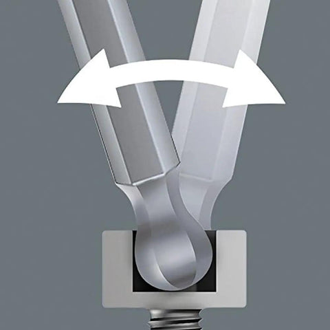 84 Piece SW 2.5 Hex Socket Screws With Ball End Vario Blade Hardware Set showcasing ball-end flexibility in assembly
