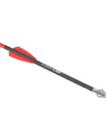 7.5 Inch Carbon Crossbow Bolts With 2 Inch Red Vanes, 100 Grain Broadhead Options