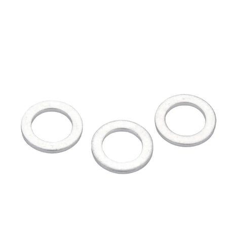Three Pack Oil Filter Drain Plug Gasket Kit For 15400-PLM-A02 And 94109-14000 Replacements, showing three metal gaskets