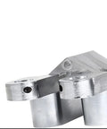 Close-up of Two Pack Sleek Concealed Cross Hinge For Cabinets And Front Doors 180 Degree Hidden Hinge Made From Zinc Alloy With Silver Brushed Finish