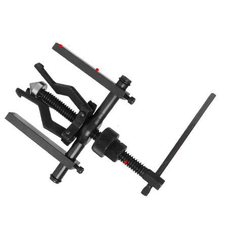 Professional Grade Top Tier Three Jaw Bearing Puller Extractor Tool For Bike And Car Fixups The Real Deal For Mechanics Who Want To Save Their Knuckles Pulling Out Stubborn Parts With Ease Like A Boss. three-jaw steel bearing puller tool, black finish