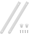 Heavy Duty Cabinet Drawer Tracks With Plastic And Metal Construction White Center Mount Slides For Shelves And Bins Noiseless Smooth Operation No Brainer Install Lightweight Runner System For Dresser Or Cabinet Use, white metal slides with screws