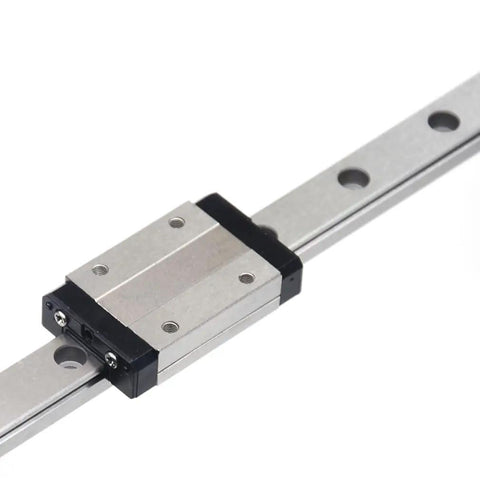 150mm MGN12 Linear Rail Guide With Black MGN12H Carriage Block For 3D Printers And CNC Machines Beefy Motion Kit With Red Rubber Stoppers And Spare Balls, MGN12 rail and block