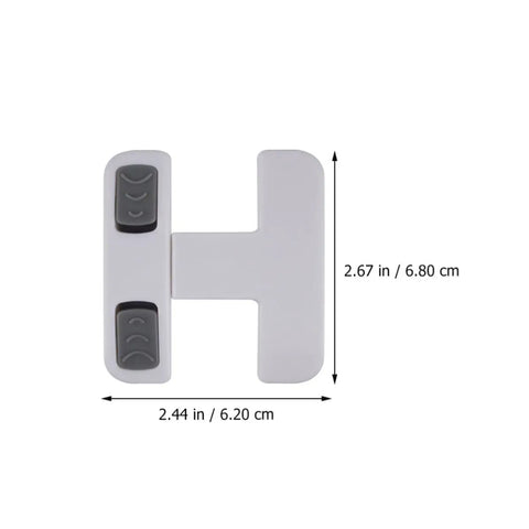 Dimensions of Kidproof Fridge Lock For Cabinets And Drawers Anti Pinch Plastic Strap Latch Self Adhesive Cabinet Lock shown in image