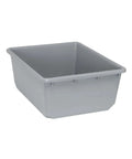QuanTub Nesting Tote Part Organizer Gray Bins 6 Pack Must Have Durable Heavy Duty Storage Boxes With Rolled Rim For Easy Grip And Strength