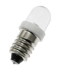 10 Pack 6V E10 Mini Led Bulbs Featuring E10 Wedge Base For No Sweat Plug And Play Install Killer For Diy Circuit Testing Home Electrical Rigs And Sweet Vintage Fixture Upgrades In Crisp White - close-up of LED bulb base.