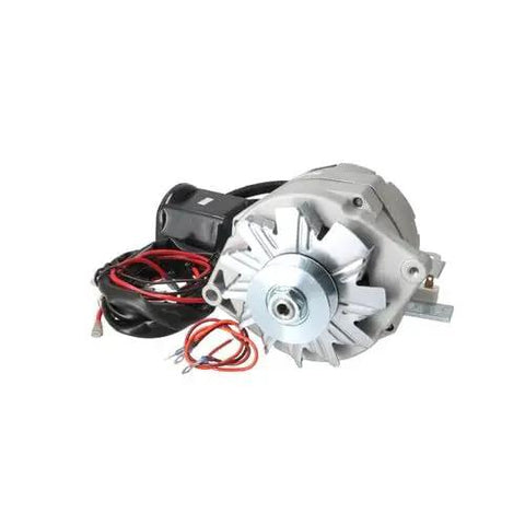 Tough As Nails Alternator Conversion Kit With 63 Amp Delco Style Output visible with wiring, designed for 2N 8N and 9N tractor upgrades.