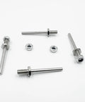 4 Pack RC Airplane Wheel Axles Steel Shafts With Nuts 4mm Diameter Landing Gear Drive Shafts for RC Planes M6x4x40mm Components