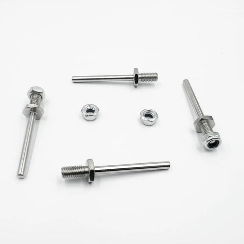 4 Pack RC Airplane Wheel Axles Steel Shafts With Nuts 4mm Diameter Landing Gear Drive Shafts for RC Planes M6x4x40mm Components
