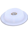 Bathtub Stopper for 40-45mm Holes Stainless Steel with Silicone Seal, top view showing white silicone and stainless steel design.