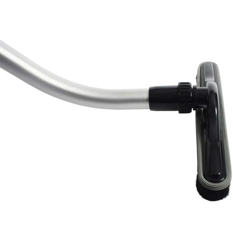 Close-up of Pro Grade Commercial Cleaning Kit with 2 Piece Aluminum S Wand Locking System and 14 Inch Vacuum Tools for Plush Carpets and Hard Floors.