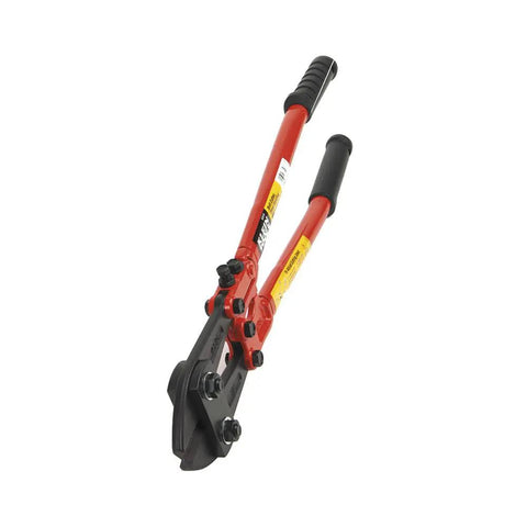 18 Inch Bolt Cutter With Steel Handle And Heavy Duty Vinyl Grips, Center-Cut Jaws For Soft To Hard Metals, angled view