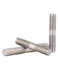 Three stainless steel double-ended threaded stud bolts (UNC 3/8-16, 55mm) shown from the front.