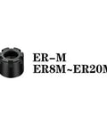 Heavy Duty Chuck Collet Nut For Lathe Mill CNC Tool Holder ER8 ER11 ER16 Black Steel 40CrMnTi, close view.