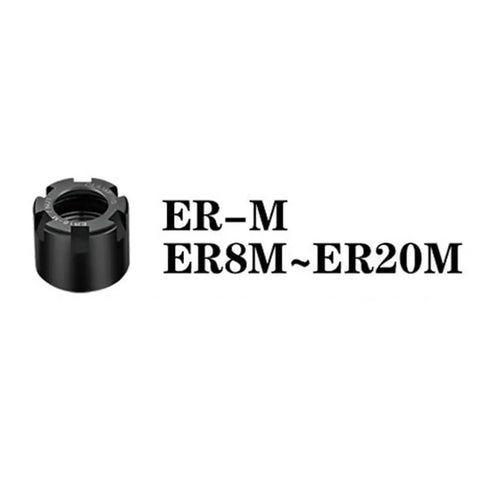 Heavy Duty Chuck Collet Nut For Lathe Mill CNC Tool Holder ER8 ER11 ER16 Black Steel 40CrMnTi, close view.