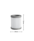 Replacement Filter For M320 And M320G Vacuum Cleaners, cylindrical with dimensions, Workhorse Multi Layer High Density Filtration.