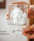 Portable Cold Brew Coffee Maker With Slow Drip Tower And Adjustable Flow Control For Smooth Tea Infusion And Ice Drip Excellence showing ice and drip speed regulating valve.