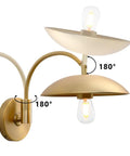 Dope Industrial Swing Arm Wall Sconce In Brass Finish Adjustable Hardwired Wall Lamp With Metal Base Retro Indoor Lighting Fixture