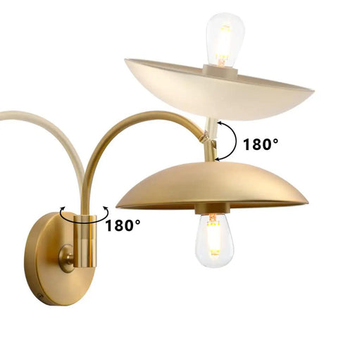 Dope Industrial Swing Arm Wall Sconce In Brass Finish Adjustable Hardwired Wall Lamp With Metal Base Retro Indoor Lighting Fixture