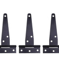 24 Pack 4 Inch Black T Shaped Door Hinges Heavy Duty Iron Gate Hinges With 6 Screw Holes Built To Last Easy To Install Oxidation Resistant