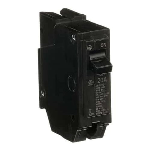 1-Pack THQL1120 20A Single-Pole Circuit Breaker, 120/240 VAC, 10 kA Interrupting Rating, Thermal-Magnetic Plug-In