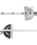 Precision Table Saw Miter Gauge With Adjustable Flip Stop And Angle Guide. Solid aluminum build for accurate cuts.