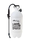 Two Gallon Lawn And Garden Sprayer With 34 Inch Anti Kink Hose, Thumb Operated Control Valve With Lock, funnel top and spray wand visible