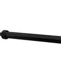 Close-up of Badass 7 Foot Olympic Barbell 35 Pound Steel Weight Bar for home gym strength training setup.