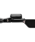 Dead Smooth Dropper Post Remote Lever With ISPEC EV Frame Mount textured silicone grip in matte black grey side view.