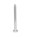Close-up view of Half Thread Wood Hex Lag Self Tapping Screws M6x60mm In A2-70 Stainless Steel, showing hex head and self-tapping thread.
