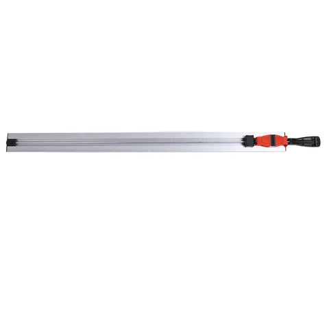 Heavy Duty Aluminum Straight Edge Guide For Circular Saws Featuring A Rock Solid Rubber Clamp And Non Slip Rail for precise cuts.