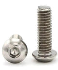 Button Head Socket Cap Screw In 18-8 Stainless Steel 3/8-16 Thread 3-1/2 Inch Length Heavy-Duty Fastener, front view