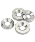 DIY Ready Stainless Steel Conical Gasket Washers Set M3 Through M10, Concave And Convex Tapered Flat Shim Cones, 304 Grade, Countersunk Head, Durable Hardware Spares, 2, 5, 10, 20 Pcs For Home DIY Maintenance. four 304 stainless steel conical washers