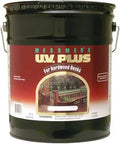Top Grade Hardwood Stain In Deep Red Mahogany Shade Ships In One Five Gallon Tub Braced With Solid UV Blocking Coating.