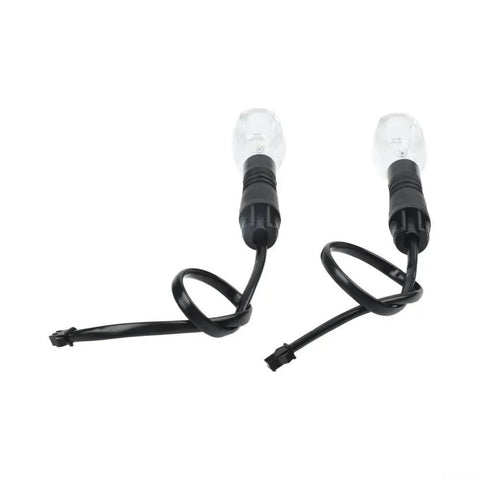 Dope 48V To 72V LED Bike Turn Signals With Bright Orange Amber Bulbs For Scooters And Ebikes That Keep You Safe On The Road With Super Clear Indicators, pair with wires