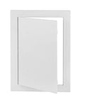 Eight By Twelve Inch White Plastic Drywall Access Panel For Ceilings Plumbing And Walls Uv Resistant Styrene Build with door open