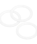 Three white silicone gasket seals for 1 cup coffee maker replacement ring 38x50x2.2mm aluminum pot pack of 3 high temperature resistant leak proof.