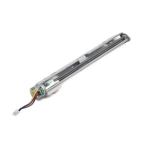 Killer Linear Stepper Motor Actuator With Integrated Metal Slide Table Featuring Slick 15 Mm Step Accuracy And Hella Smooth 123 Mm Travel For Top Notch Cnc Automation And Tight Position Control Projects, showing the actuator with visible wiring.