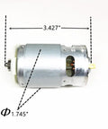 18 Teeth Replacement Motor For DCD771 DCD771C2 DCD776 Cordless Drill And Screwdriver, dimensions shown for easy install.