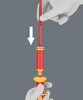 Hands adjusting Series 7400 VDE Kraftform Adjustable Torque Handle 1.7-3.5 Nm with multicolor grip, Czech origin