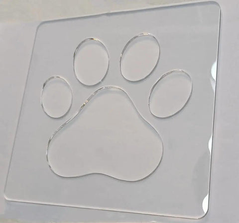 No Sweat Paw Print Router Template Crafted From Durable Clear Acrylic For Hella Easy Wood Inlays Charcuterie Boards Custom Signs And Quick Renovations Today displayed clearly.