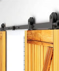 Sliding Barn Door Hardware Kit For 4 To 10 Foot Track System Double Doors Built To Last And No Fuss Easy Install For Wood Closet