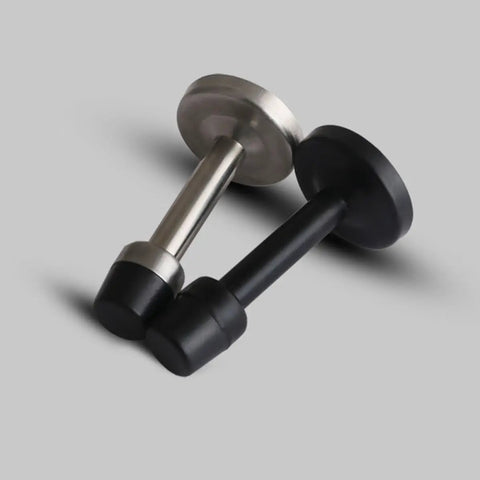 Stainless Steel Door Stopper 2 Pack With Handy Protective Buffer for Home Office and Store Use No Fuss Wall Guard