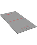 Heavy Hitter Coroplast A Frame Sign With Sleek Green Clover Motif And Single Sided Up Arrow Directs Foot Traffic Smoothly For Packing Zones Or Festival Season At Twenty Three Inch Wide Layout - flat folded view.