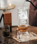 Portable Cold Brew Coffee Maker With Slow Drip Tower And Adjustable Flow Control For Smooth Tea Infusion And Ice Drip Excellence in use with ice water